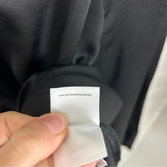 NWT Nine West Black Bow Back Tie Blouse Size L - Picture 10 of 12